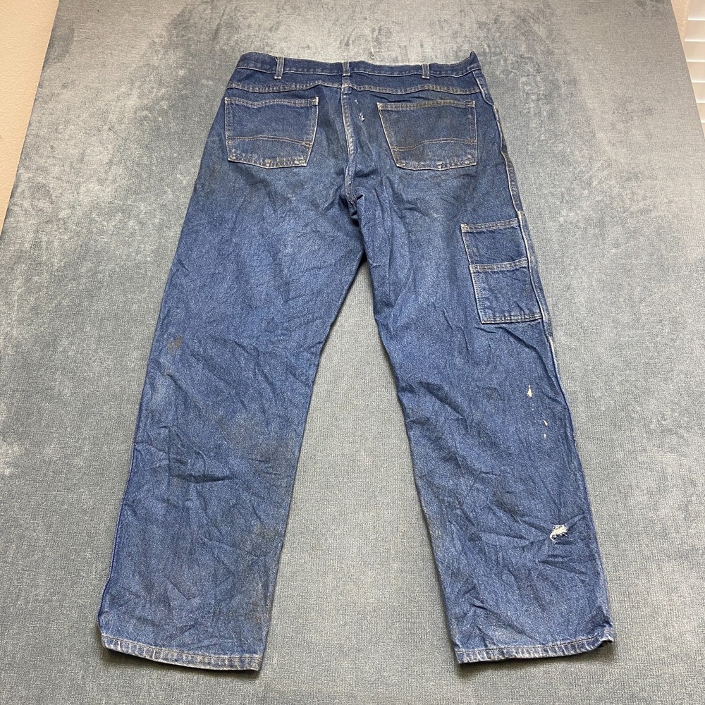 Dickies Jeans Mens 36x30 Blue Denim Medium Wash Pockets Casual Utility Workwear